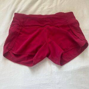 Lululemon Red Speed Up Shorts Size 4
